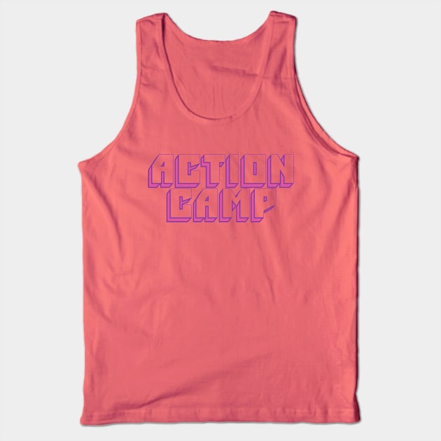 Action Camp Big Muff logo (Pink + Purple) Tank Top by ActionCamp